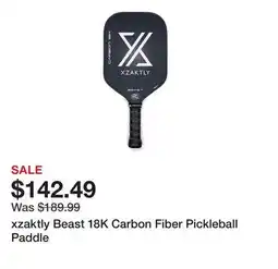 TSC Stores xzaktly Beast 18K Carbon Fiber Pickleball Paddle offer