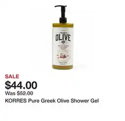 TSC Stores KORRES Pure Greek Olive Shower Gel offer
