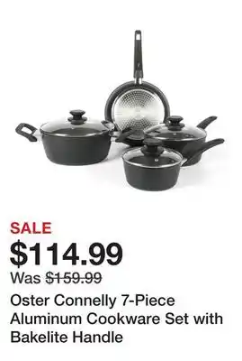 TSC Stores Oster Connelly 7-Piece Aluminum Cookware Set with Bakelite Handle offer