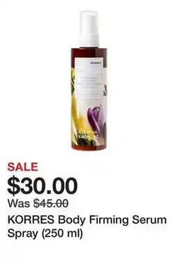 TSC Stores KORRES Body Firming Serum Spray (250 ml) offer
