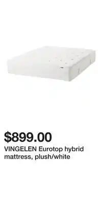 IKEA VINGELEN Eurotop hybrid mattress, plush/white offer