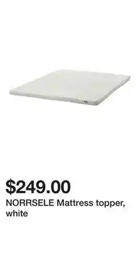 IKEA NORRSELE Mattress topper, white offer