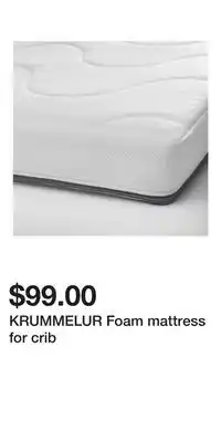 IKEA KRUMMELUR Foam mattress for crib offer