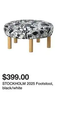 IKEA STOCKHOLM 2025 Footstool, black/white offer