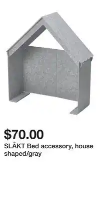 IKEA SLÄKT Bed accessory, house shaped/gray offer