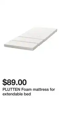 IKEA PLUTTEN Foam mattress for extendable bed offer
