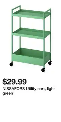 IKEA NISSAFORS Utility cart, light green offer