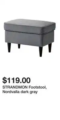 IKEA STRANDMON Footstool, Nordvalla dark gray offer