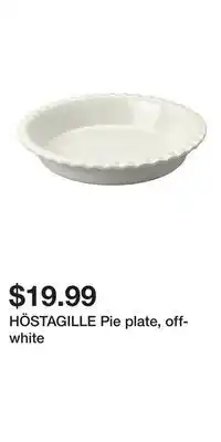 IKEA HÖSTAGILLE Pie plate, off-white offer