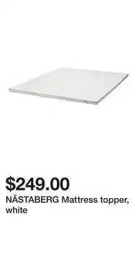 IKEA NÄSTABERG Mattress topper, white offer