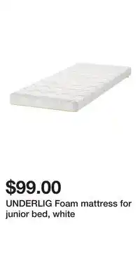 IKEA UNDERLIG Foam mattress for junior bed, white offer