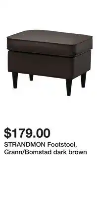 IKEA STRANDMON Footstool, Grann/Bomstad dark brown offer