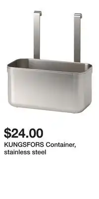 IKEA KUNGSFORS Container, stainless steel offer