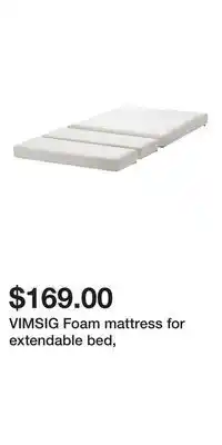 IKEA VIMSIG Foam mattress for extendable bed offer