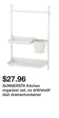 IKEA SUNNERSTA Kitchen organizer set, no drill/shelf/dish drainer/container offer