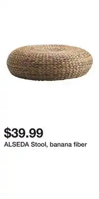 IKEA ALSEDA Stool, banana fiber offer
