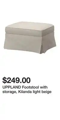 IKEA UPPLAND Footstool with storage, Kilanda light beige offer