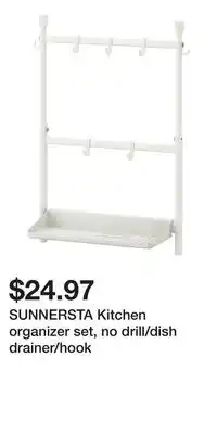IKEA SUNNERSTA Kitchen organizer set, no drill/dish drainer/hook offer
