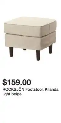 IKEA ROCKSJÖN Footstool, Kilanda light beige offer