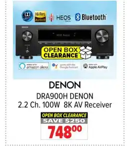 2001 Audio Video DRA900H DENON 2.2 Ch. 100W 8K AV Receiver offer