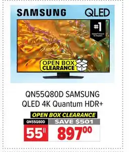 2001 Audio Video QN55Q80D SAMSUNG 55 QLED 4K Quantum HDR+ offer