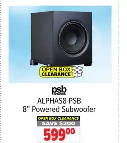 2001 Audio Video ALPHAS8 PSB 8 Powered Subwoofer offer