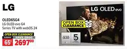 2001 Audio Video OLED65G4 LG 65 OLED evo G4 Series TV with webOS 24 offer