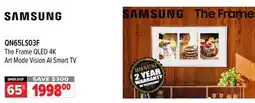 2001 Audio Video QN65LS03F SAMSUNG 65 The Frame QLED 4K Art Mode Vision AI Smart TV offer