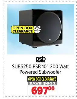2001 Audio Video SUBS250 PSB 10 200 Watt Powered Subwoofer offer