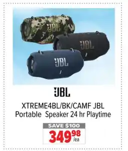 2001 Audio Video XTREME4BL/BK/CAMF JBL Portable Speaker 24 hr Playtime offer