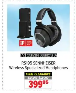 2001 Audio Video RS195 SENNHEISER Wireless Specialized Headphones offer