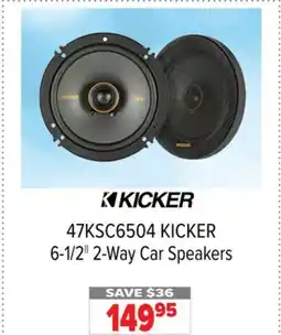 2001 Audio Video 47KSC6504 KICKER 6-1/2|| 2-Way Car Speakers offer