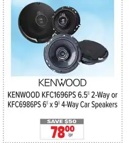 2001 Audio Video KFC6986PS KENWOOD 6.5 2-Way 4-Way or 6 x 9 4-Way Car Speakers offer