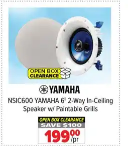2001 Audio Video NSIC600 YAMAHA 6 2-Way In-Ceiling Speaker w/ Paintable Grills offer