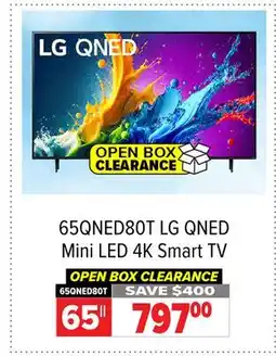 2001 Audio Video 65QNED80T LG 65 QNED Mini LED 4K Smart TV offer