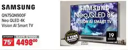 2001 Audio Video QN75QN900F SAMSUNG 75 Neo QLED 4K Vision AI Smart TV offer