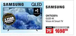 2001 Audio Video QN75Q8FA 75 SAMSUNG Vision AI Smart TV offer