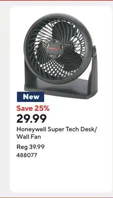 Staples Honeywell Super Tech Desk/Wall Fan offer