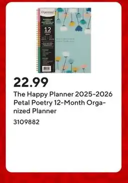Staples The Happy Planner 2025-2026 Petal Poetry 12-Month Organized Planner offer