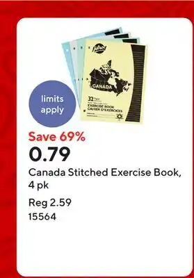 Staples Canada Stitched Exercise Book, 4 pk offer
