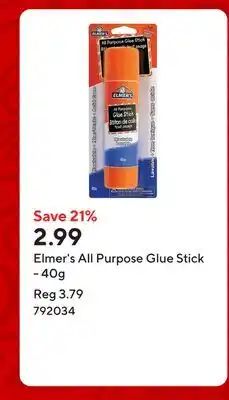 Staples Elmer's All Purpose Glue Stick - 40g offer