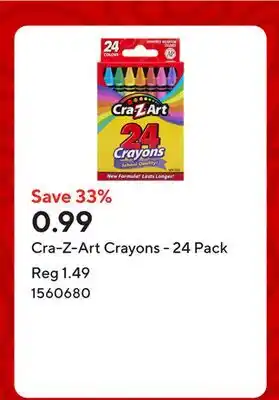 Staples Cra-Z-Art Crayons - 24 Pack offer