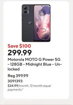 Staples Motorola MOTO G Power 5G - 128GB - Midnight Blue - Unlocked offer
