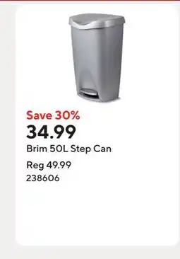 Staples Brim 50L Step Can offer