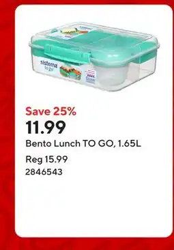 Staples Bento Lunch TO GO, 1.65L offer
