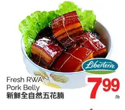 T&T Supermarket FRESH RWA PORK BELLY offer