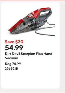 Staples Dirt Devil Scorpion Plus Hand Vacuum offer