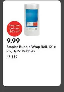 Staples Staples Bubble Wrap Roll, 12 x 25', 3/16 Bubbles offer
