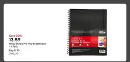 Staples Hilroy Studio Pro Poly Sketchbook - 6 Pack offer