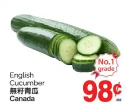 T&T Supermarket ENGLISH CUCUMBER offer